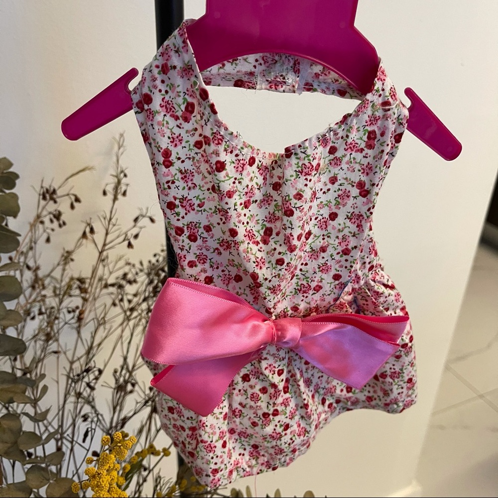 Pink floral dress XS